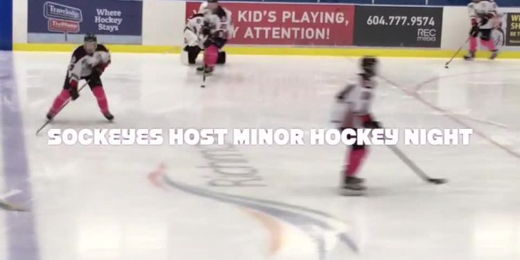 Sockeyes host minor hockey night. The Richmond Sockeyes’ minor hockey night Oct. 28 recognized the game’s youth, while also paying tribute to the Humboldt Broncos junior hockey club. The Sockeyes earned a 5-2 Pacific Junior Hockey League victory over the Ridge Meadows Flames.